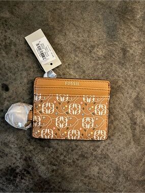Fossil Tan Leather ID Cardholder